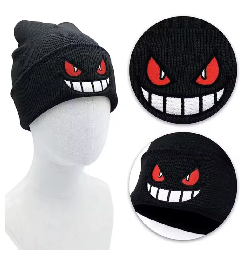 Pokemon Gengar Face Beanie Black