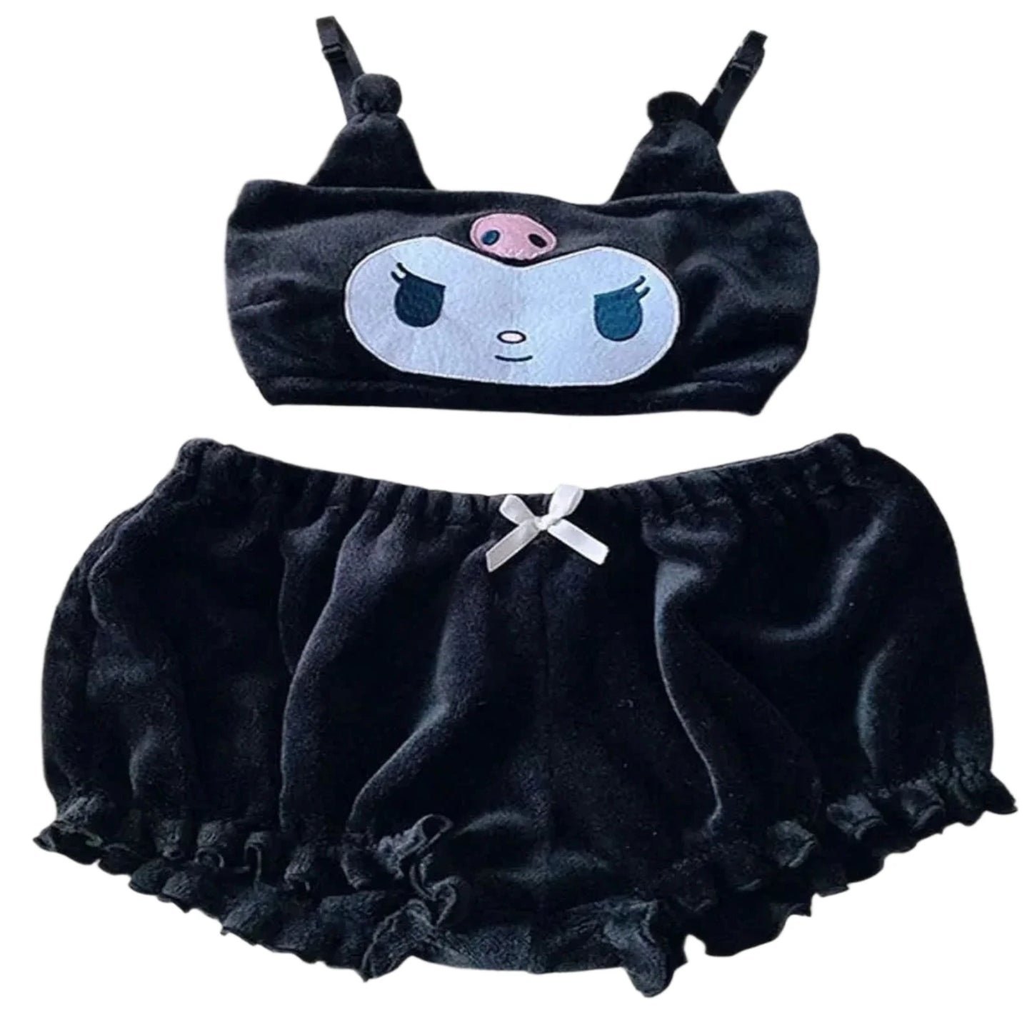 Kuromi, My Melody & Cinnamoroll - Sanrio-Inspired Fluffy Pajama Set